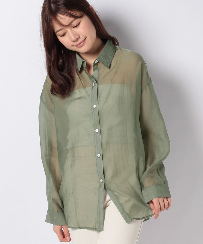 シアー素材シースルーワイドシルエットシャツブラウス スタイルブロック レディース Styleblock Magaseek シアー素材シースルーワイドシルエットシャツブラウス スタイルブロック レディース Styleblock Magaseek