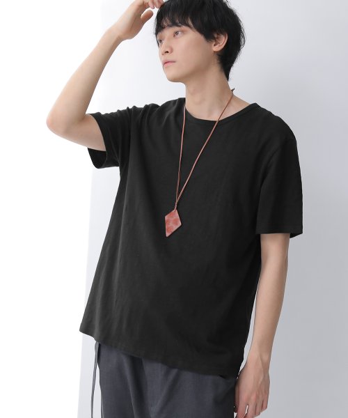 osharewalker(オシャレウォーカー)/『シンプルデザインTシャツ』/ブラック