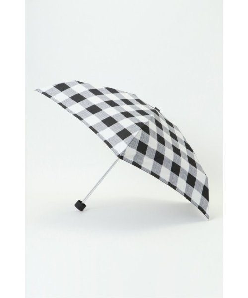 LBC(エルビーシー)/晴雨兼用 折りたたみ傘 ギンガムチェック/ブラック