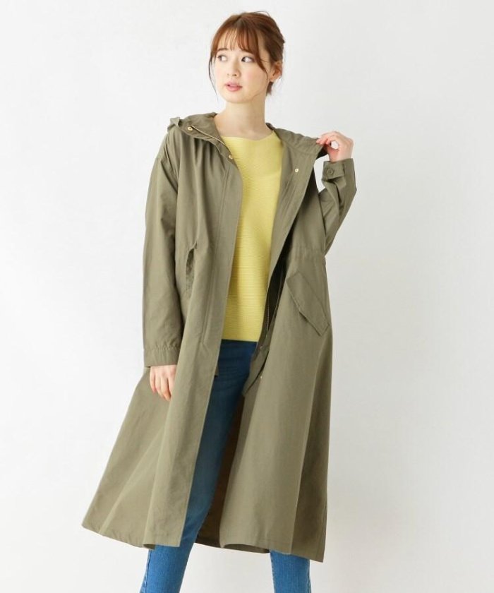 M 3l 撥水 手洗い可 ライトロングモッズコート 503052387