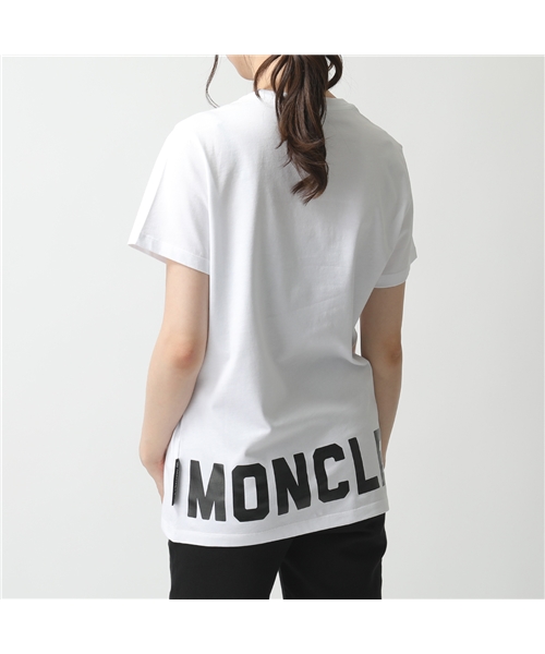 【MONCLER(モンクレール)】8091650 V8094 001 バックロゴ 半袖 Tシャツ カットソー クルーネック レディース