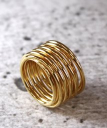 MAISON mou(メゾンムー)/【YArKA/ヤーカ】silver925  coil design ring[kees]/シルバー925コイルデザインリング/ゴールド