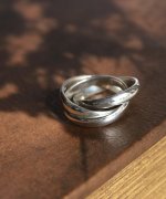 ＜マガシーク＞ メゾンムー silver925 3layer plate ring [oas]/シルバー925 3レイヤープレートリング ユニセックス シルバー 13号 MAISON mou】画像