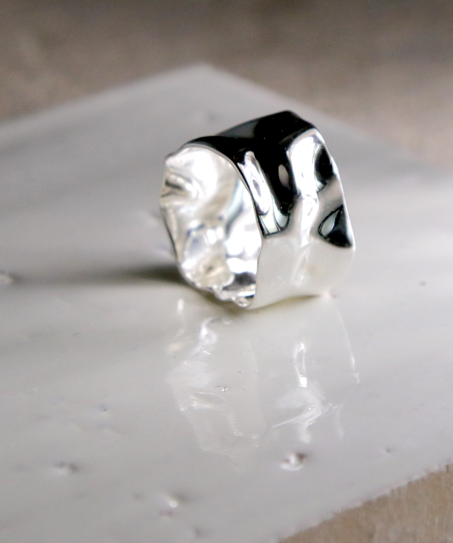 指輪 【YArKA/ヤーカ】silver925warped 12mm ring[ta1]/歪12mmリング