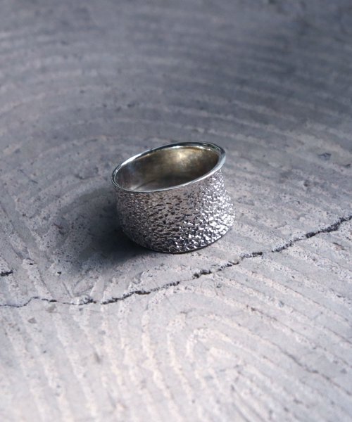 MAISON mou(メゾンムー)/【YArKA/ヤーカ】silver925 Crumpled paper pattern ring [kusha]/くしゃくしゃ紙模様リング シルバー925 /シルバー
