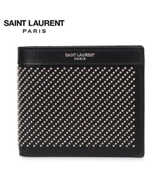 SAINT LAURENT PARIS/サンローラン パリ SAINT LAURENT PARIS 財布 二つ折り メンズ STUD－EMBELLISHED WALLET ブラック 黒 3613200/503018029