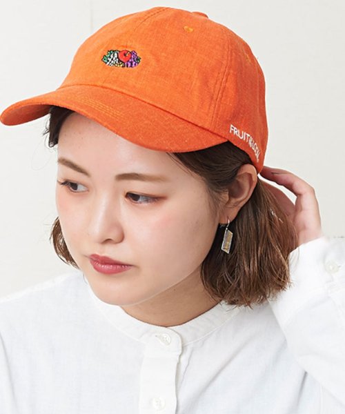 FRUIT OF THE LOOM(フルーツオブザルーム)/LINEN LOGO EMB LOW CAP/ｵﾚﾝｼﾞ