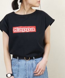 Fizz(フィズ)/kappa フレンチスリーブビッグロゴTシャツ/ブラック