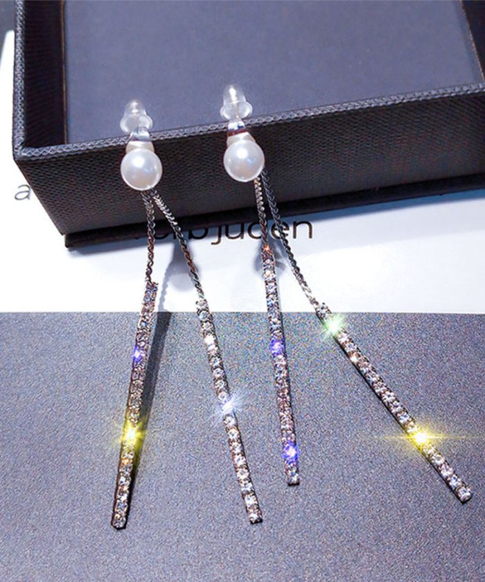 セール ロング イヤリング レディース 人気アクセサリー パール 結婚式プレゼント代30代40代 セイヘイショップ Seiheishop Magaseek