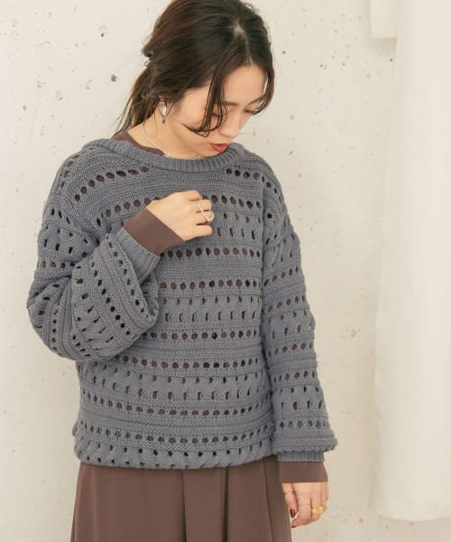 セール ガラアミボートネックニット アイテムズ アーバンリサーチ レディース Items Urbanresearch Magaseek