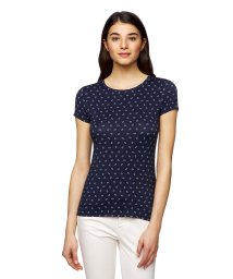 BENETTON (women)(ベネトン（レディース）)/総柄ベーシック半袖Tシャツ・カットソー/ネイビー