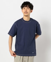 GLOSTER(GLOSTER)/【DANTON/ダントン】ロゴ刺しゅう Tシャツ/インディゴブルー