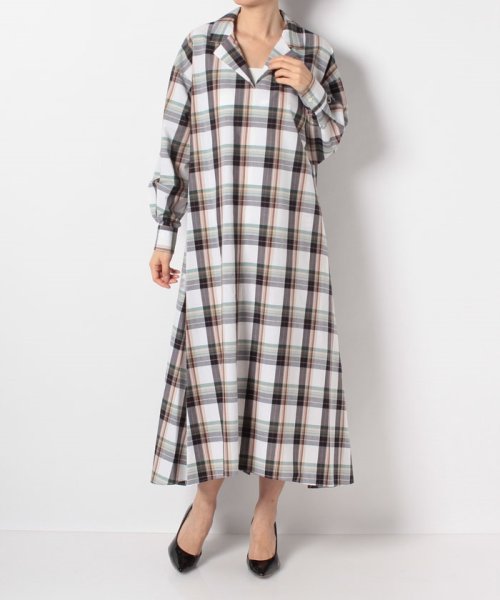 セール チェックオープンカラーワンピース アン レクレ En Recre Magaseek