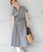 PREFERIR/【TV着用】ギンガムチェックフレンチシャツワンピース/503058434