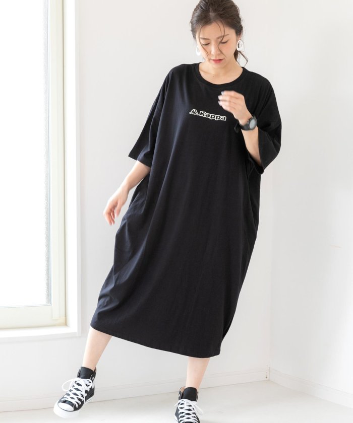 新作 Kappa コクーンシルエットロゴワンピース フィズ Fizz Magaseek