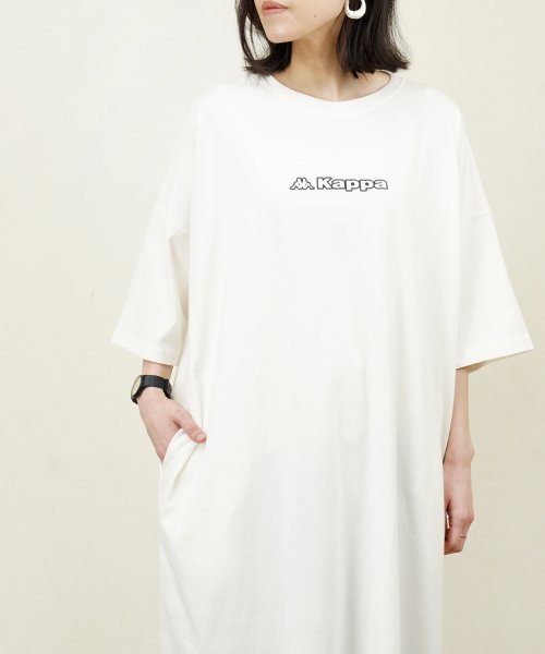 新作 Kappa コクーンシルエットロゴワンピース フィズ Fizz Magaseek