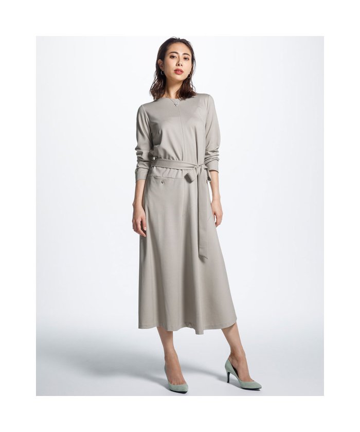 セール ドゥクラッセ Doclasse ソフトポンチ アシメカッティングワンピ ライトグレー ドゥクラッセ Doclasse Magaseek