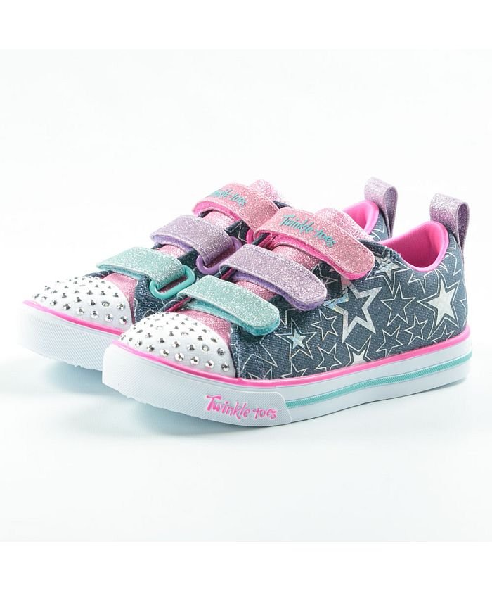 即納 歩くたびに星のモチーフが光を放つ楽しいスニーカー あす楽 スケッチャーズ 日本 SKECHERS 光る靴 ガールズ 10959L エスライツ LITEBEAMS S ジュニア LIGHTS 子供 Girls 子供靴 キッズ GALAXY スニーカー