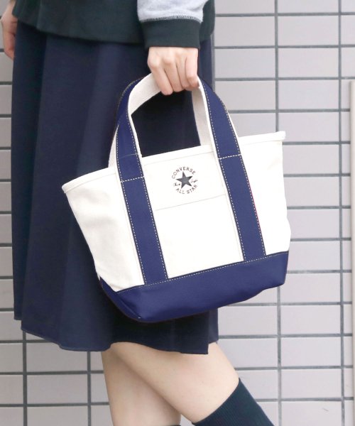 MAISON mou(メゾンムー)/【CONVERSE/コンバース】canvasS tote/キャンバスSトートバッグ/ネイビー