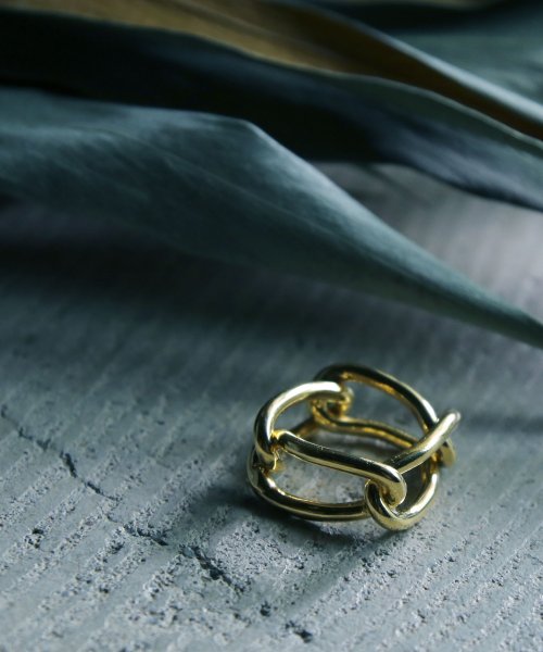 MAISON mou(メゾンムー)/【YArKA/ヤーカ】silver925 4 oval parts ring[jens]/4楕円パーツリング　/ゴールド