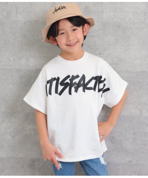 ANAP KIDS(アナップキッズ)/プリントオーバーサイズTシャツ/ホワイト