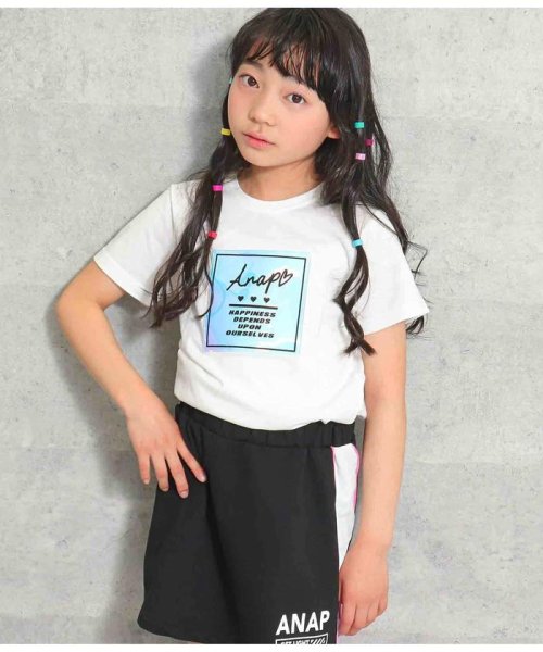 ANAP KIDS(アナップキッズ)/オーロラPVCボックスTシャツ/ホワイト