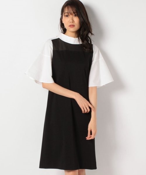 セール ポンチ バイカラーシースルーワンピース ピエール カルダン Pierre Cardin Magaseek