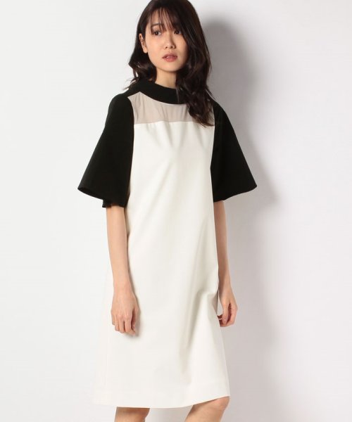 セール ポンチ バイカラーシースルーワンピース ピエール カルダン Pierre Cardin Magaseek