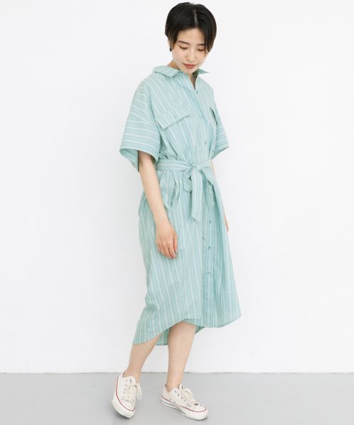 セール Kbf デザインスリーブストライプワンピース アーバンリサーチ アウトレット Urban Research Outlet Magaseek