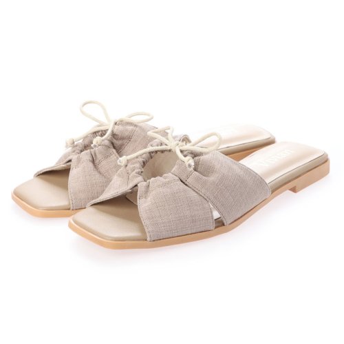 スクエアトゥギャザーリボンフラットサンダル ヴィヴィアン Vivian Magaseek スクエアトゥギャザーリボンフラットサンダル ヴィヴィアン Vivian Magaseek