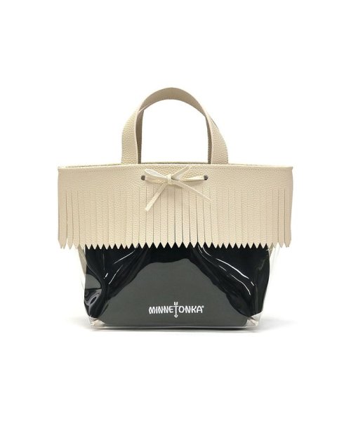 MINNETONKA(ミネトンカ)/【日本正規品】ミネトンカ バッグ MINNETONKA トートバッグ 小さめ Fringe PVC Tote Bag クリアバッグ フリンジ 14583400/ホワイト