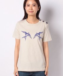 BENETTON (women)(ベネトン（レディース）)/サイドボタンPROVENCEモチーフTシャツ・カットソー/ライトベージュ