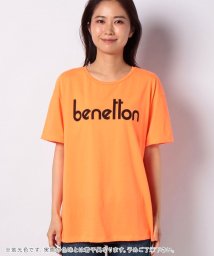 BENETTON (women)(ベネトン（レディース）)/ブランドロゴオーバーサイズTシャツ・カットソー/オレンジ