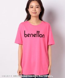 BENETTON (women)(ベネトン（レディース）)/ブランドロゴオーバーサイズTシャツ・カットソー/ピンク