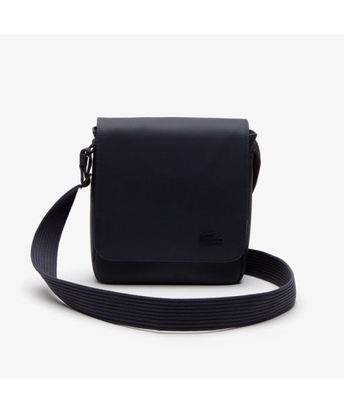 Men S Classic 鹿の子地エンボスpvcショルダーフラップバッグ ラコステ メンズ Lacoste Mens Magaseek