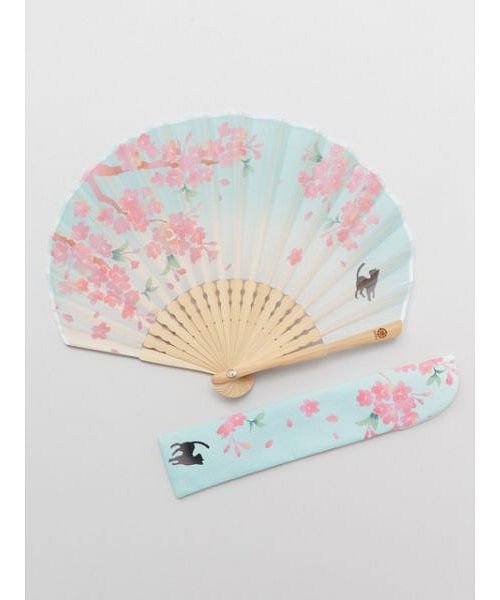 カヤ 桜とねこ扇子 袋付き 7xcp0110 カヤ Kaya Magaseek カヤ 桜とねこ扇子 袋付き 7xcp0110 カヤ Kaya Magaseek