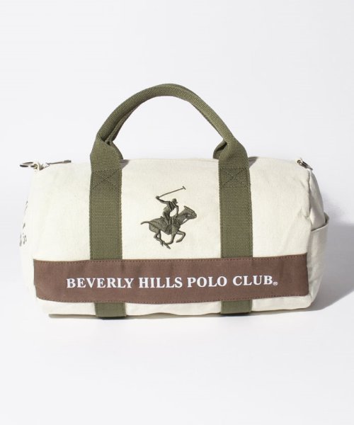 BEVERLY HILLS POLO CLUB(ビバリーヒルズポロクラブ)/【BEVERLY HILLS POLO CLUB】ミニボストンバッグ/ホワイト