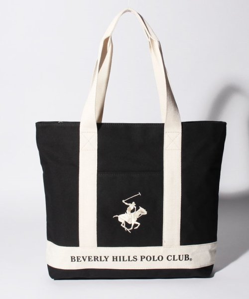 BEVERLY HILLS POLO CLUB(ビバリーヒルズポロクラブ)/【BEVERLY HILLS POLO CLUB】キャンバストートバッグ/ブラック