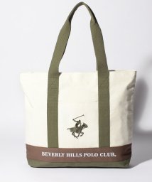 BEVERLY HILLS POLO CLUB(ビバリーヒルズポロクラブ)/【BEVERLY HILLS POLO CLUB】キャンバストートバッグ/ホワイト