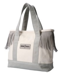 MAISON mou(メゾンムー)/【MINNETONKA/ミネトンカ】Fringe Canvas Tote/フリンジキャンバストート/オフホワイト