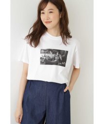 NATURAL BEAUTY BASIC(ナチュラルビューティーベーシック)/ロベルタフォトTシャツ半袖 I◆/シロ