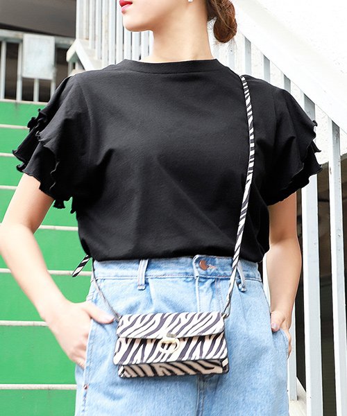 袖フリルtシャツ コカ Coca Magaseek