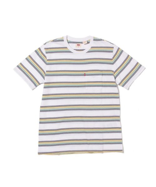 Levi's(リーバイス)/SUNSET ポケットTシャツ WHITE BODY + GREY/MULTI-COLOR
