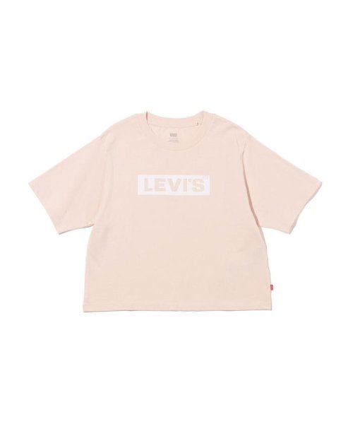Levi's(リーバイス)/グラフィックボクシーTシャツ BOX TAB PUFF PEACH BLUSH/REDS