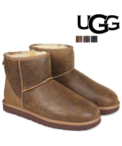 Ugg アグ ムートンブーツ メンズ クラシック ミニ Mens Classic Mini Bomber シープスキン アグ Ugg Magaseek