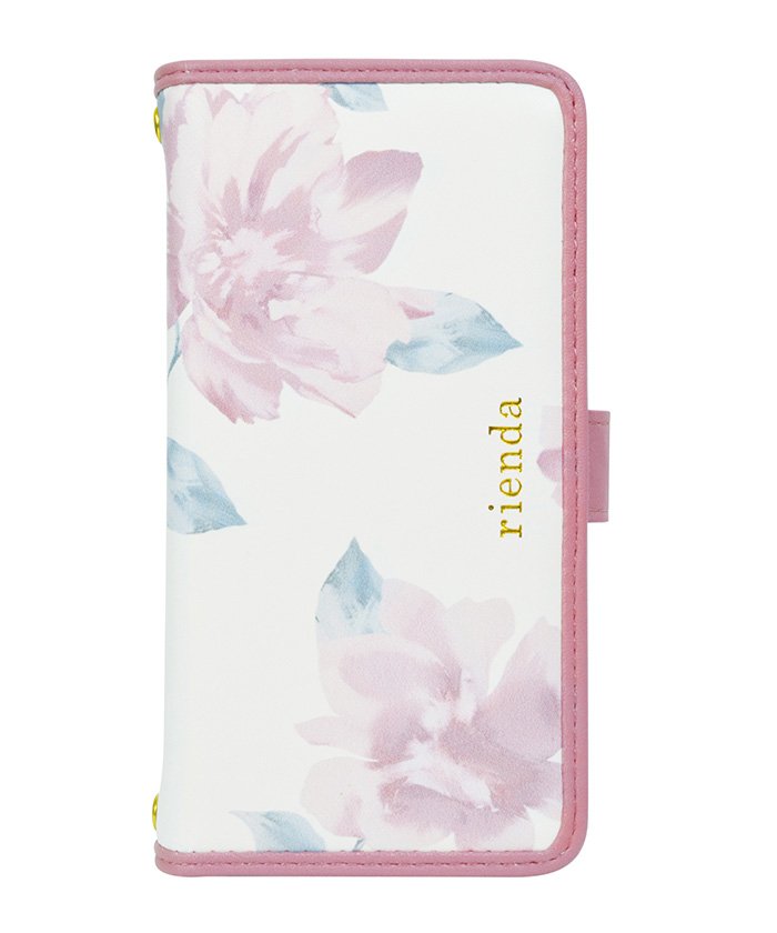 スマホケース リエンダ Rienda パイピング Lace Flower ホワイト 手帳ケース Iphone Xperia Galaxy 多機種対応 エムファクトリー Mーfactory Magaseek