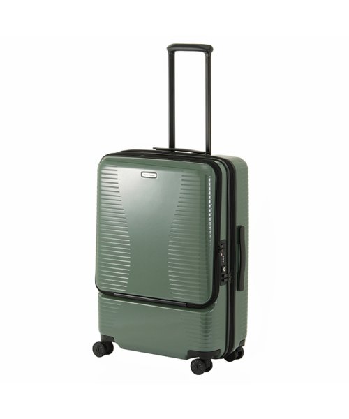 World Traveler(ワールドトラベラー)/エース ワールドトラベラー スーツケース Mサイズ 64L/74L フロントオープン ストッパー付き 拡張機能付き 軽量 ACE 06702/グリーン