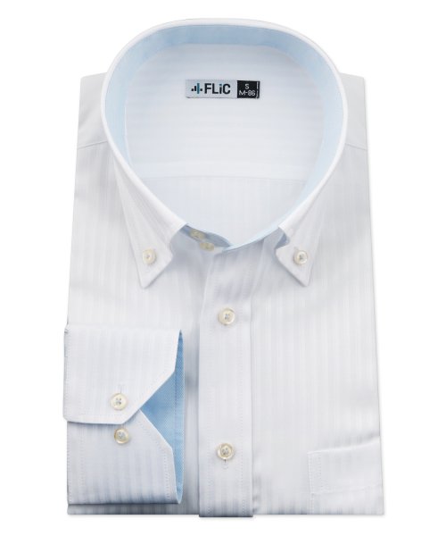 FLiC(フリック)/ワイシャツ メンズ ドゥエボットーニ ボタンダウン 長袖 形態安定 シャツ ドレスシャツ ビジネス ノーマル スリム yシャツ カッターシャツ 定番 ドビー お/その他