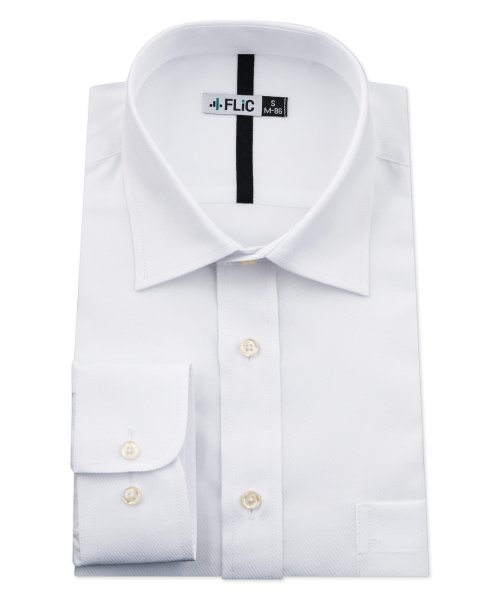 FLiC(フリック)/ワイシャツ メンズ ショートワイド ワイド 長袖 形態安定 シャツ ドレスシャツ ビジネス ノーマル スリム yシャツ カッターシャツ 定番 ドビー 織柄 おし/その他