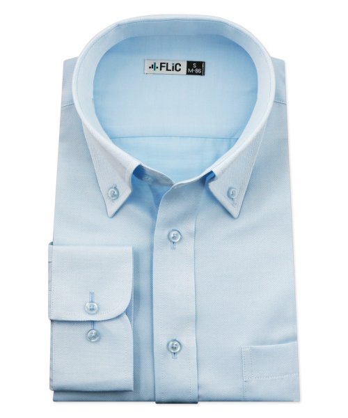 FLiC(フリック)/ワイシャツ メンズ ボタンダウン 長袖 形態安定 シャツ ドレスシャツ ビジネス ノーマル スリム yシャツ カッターシャツ 定番 ストライプ ドビー 織柄 お/その他